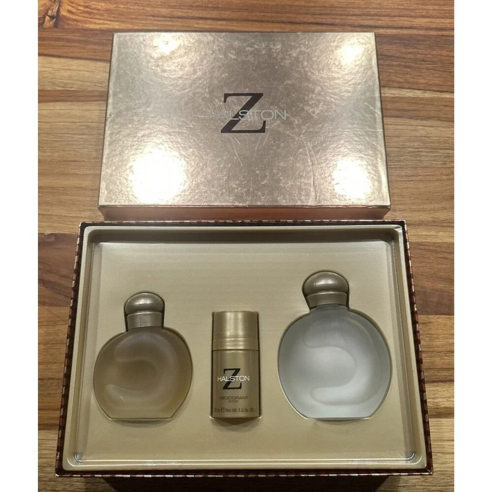 Halston Z 3 Piece Gift Set For Men Cologne Aftershave & Deodorant $120 Retail